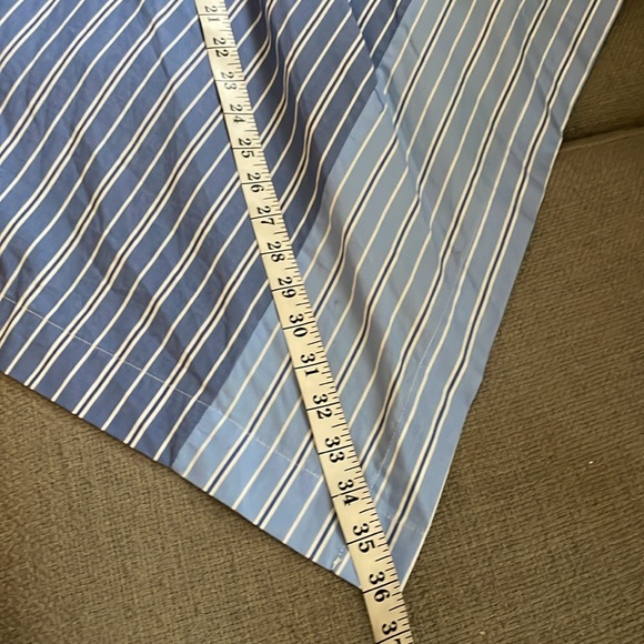 Gracia Blue and White Asymmetrical Sundress with Dress Shirt Collar - Picture 6 of 8